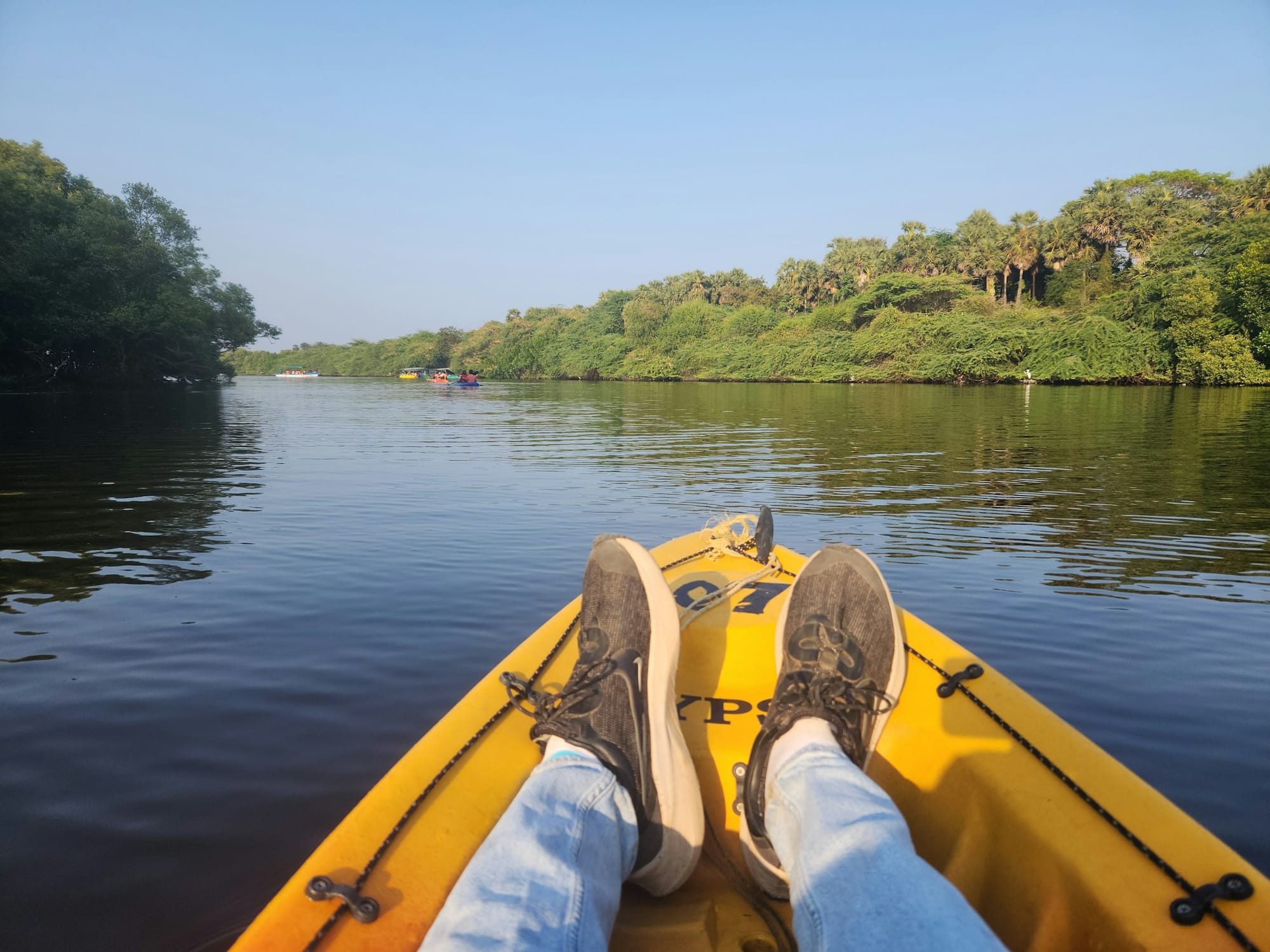 Kayaking in the ocean